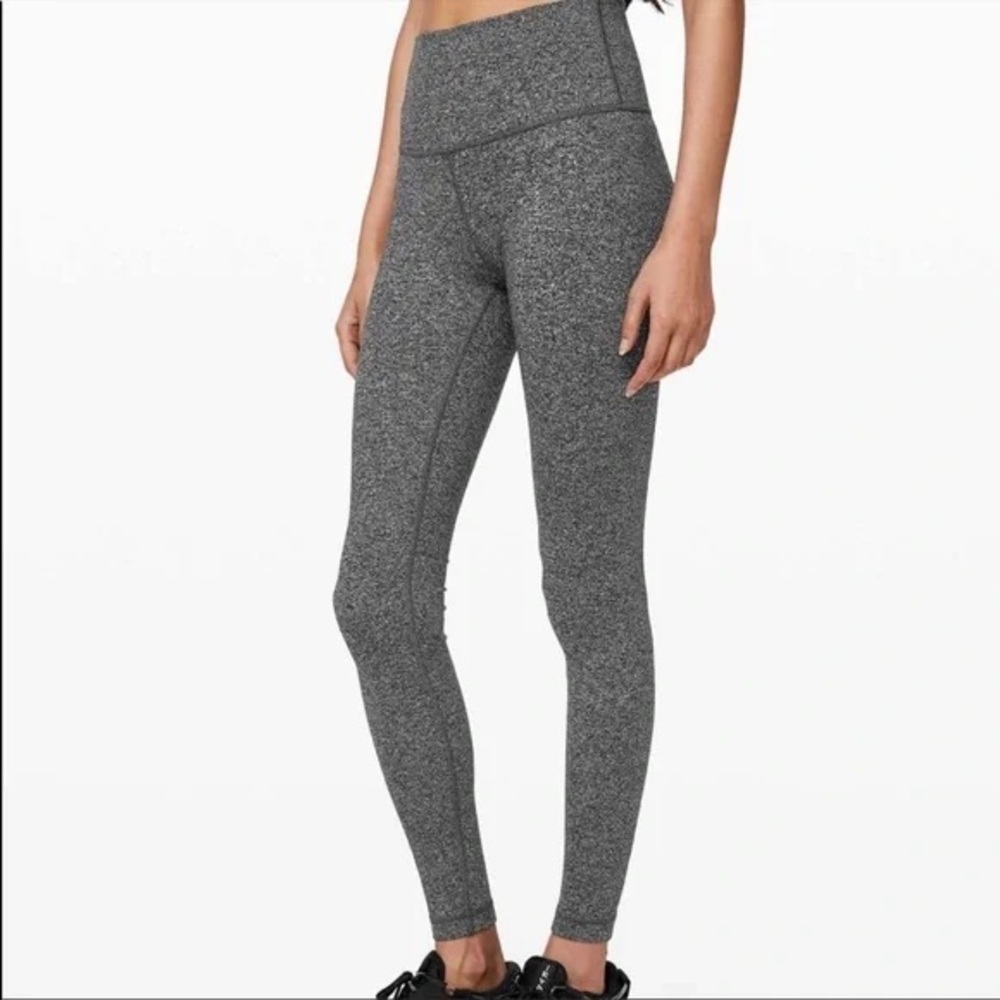 LULULEMON HEATHER GREY KNIT LEGGINGS